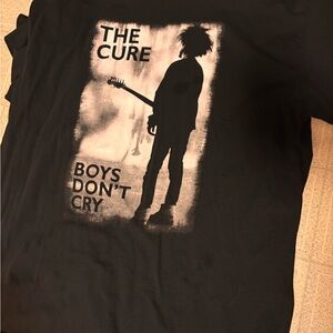 Black Graphic Tee - The Cure 'Boys Don't Cry'
